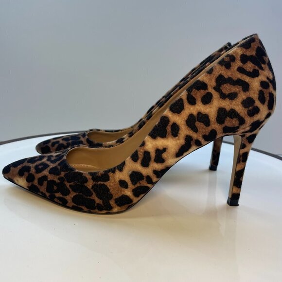 Steve Maddens Textile Leopard print High heels 8.5M - Picture 3 of 8